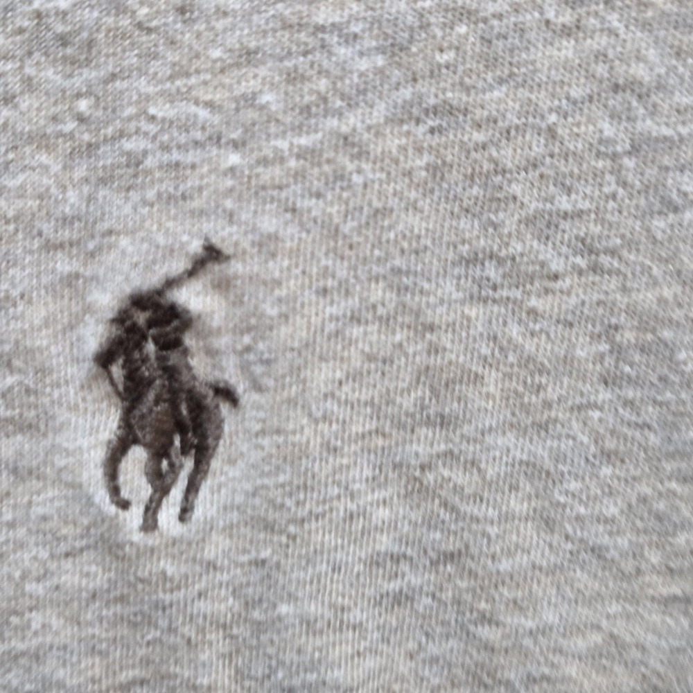 Polo Ralph Lauren Shirt Mens Medium Beige Long Sleeve Pony Logo Tee Tagless - Picture 4 of 7